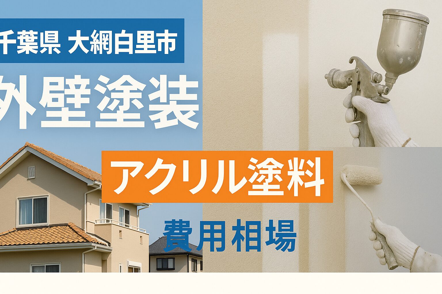 大綱白里市アクリル塗装費用相場